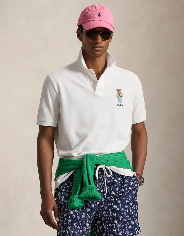 Polo Ralph Lauren - Custom Slim Fit Polo Bear Mesh Polo