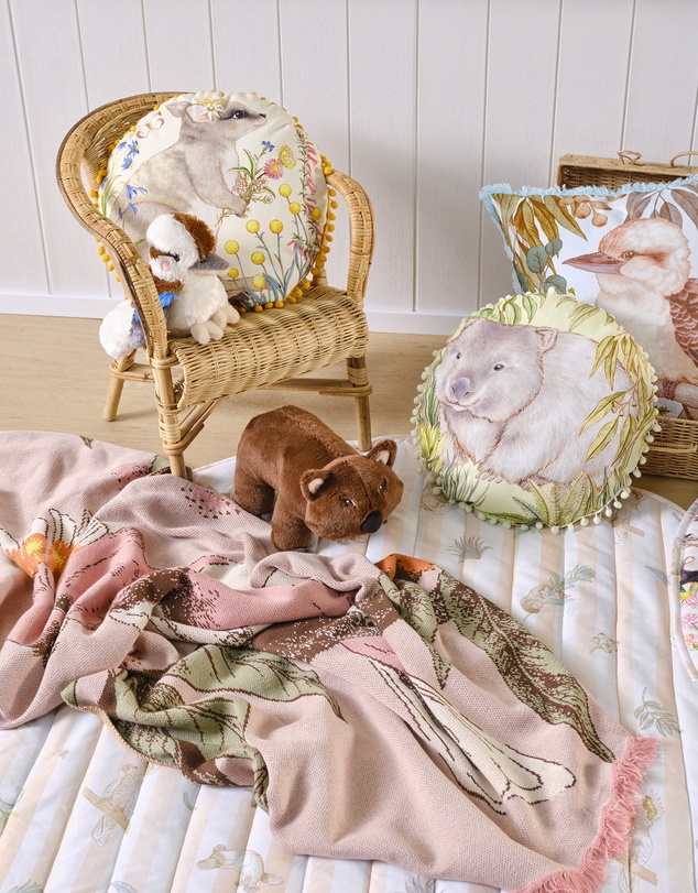 Linen House Kids - William Wombat Novelty Cushion