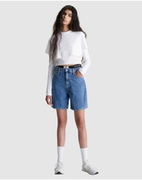 Calvin Klein Jeans - Denim Bermuda Mom Shorts