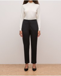 Trenery - Ponte Tailored Slim Pant in Black