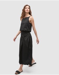 Seed Heritage - Poplin Scallop Top