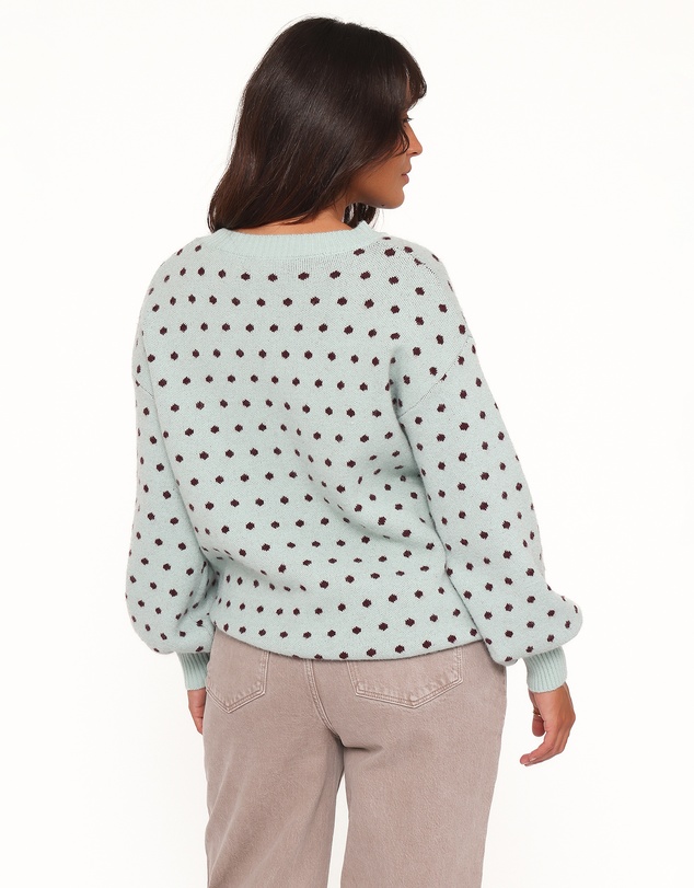 Petal & Pup - Jax Knit Sweater - Blue Polka Dot
