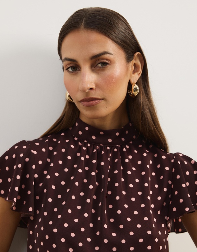 Atmos&Here - Fia Flutter Sleeve Blouse