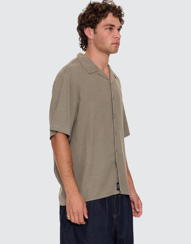 Thrills - Hemp Minimal Thrills Cropped Bowling Shirt