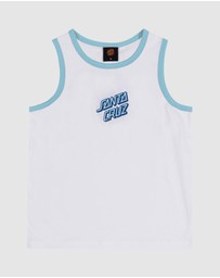 Santa Cruz - Checker Heart Stack Centre Tank - Teens