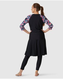 Modest Mermaid - Relaxed Fit Blush 3/4 Swim Top SPF50+
