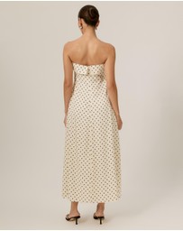 Tussah - Polka Dot Sleeveless Bias Maxi Dress