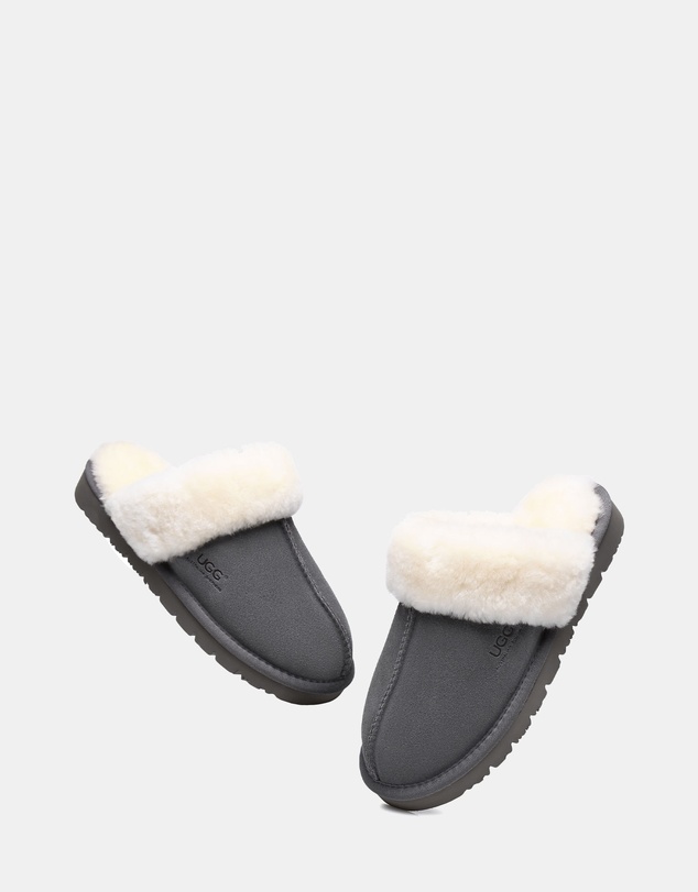 EVERAU - Australian Shepherd Ugg Muffin Slipper Cow Suede Upper House Shoes