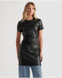Decjuba - Monica Faux Leather Mini Dress