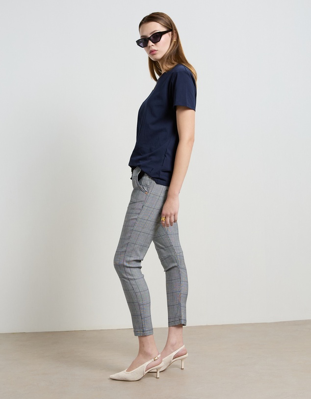DRICOPER DENIM - Active Cobalt Blue Check Jeans