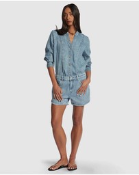 Decjuba - Isabel Rhinestone Denim Shorts