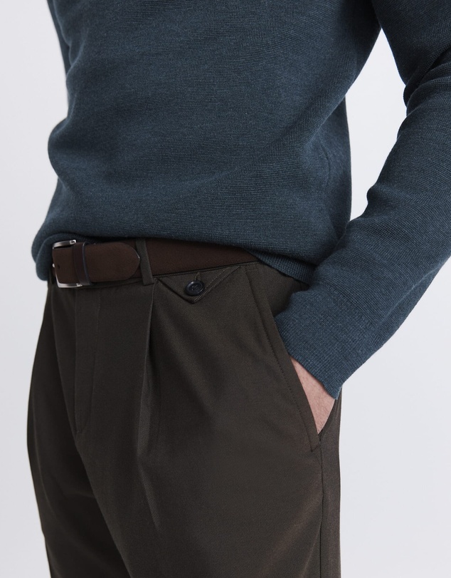 SABA - Franklin Quarter Zip Wool Knit Polo