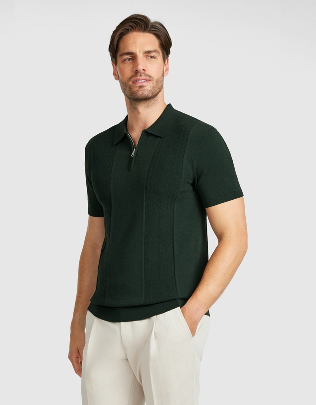 Tarocash - Stilone Zip Knit Polo