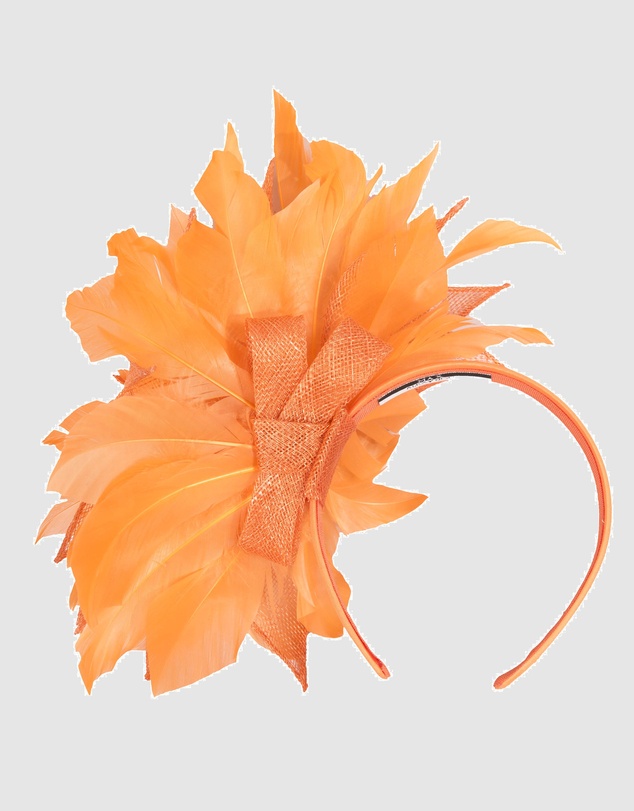 Max Alexander - Modern Flower Orange Racing Fascinator