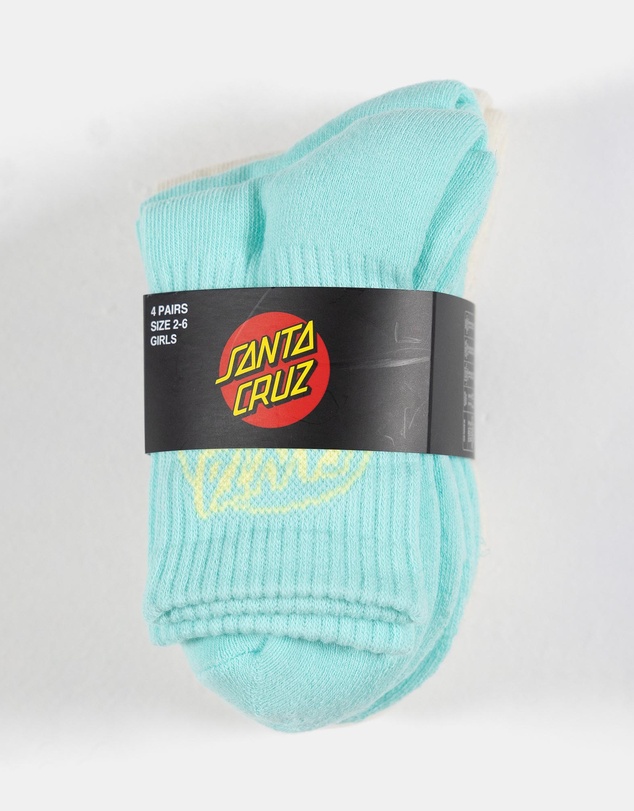 Santa Cruz - Oval Dot Mid Sock 4 Pack - Teens