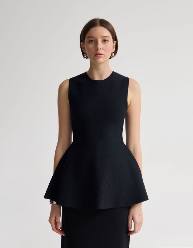 Oxford - Margot Knitted Peplum Top
