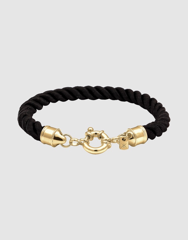 Kuzzoi - ICONIC EXCLUSIVE - Twisted Cord Bracelet in Gold-Plated 925 Sterling Silver