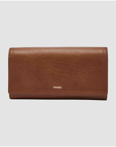 Fossil - Logan Brown RFID Flap Clutch
