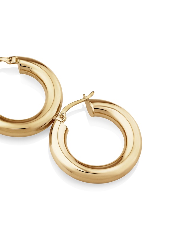 Michael Hill - 15mm Hoop Earrings in 10ct Yellow Gold