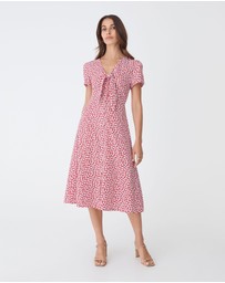 Forcast - Tara Floral Button Midi Dress