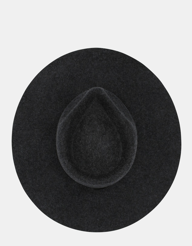 Morgan & Taylor - River Wool Fedora in Charcoal Black