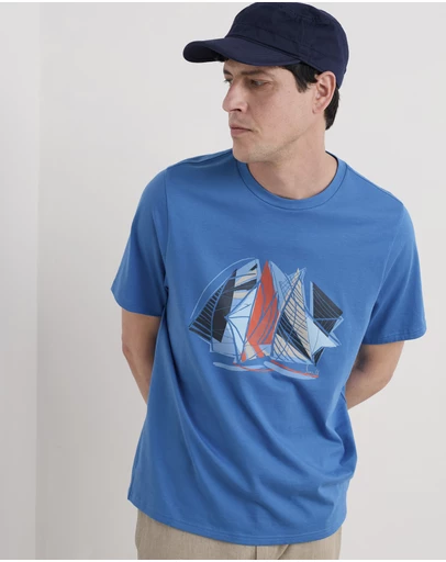 Seasalt - Seasalt Cornwall Blue Midwatch T-Shirt