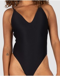 Baku Swimwear - Rococco Deep V Neck Cheeky One Piece Swimsuit