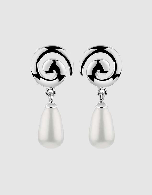 Elli Jewelry - Earrings Hanger Spiral Shell Pearl 925 Sterling Silver