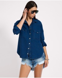 ONE TEASPOON - Western Denim Shirt - Deep Blue