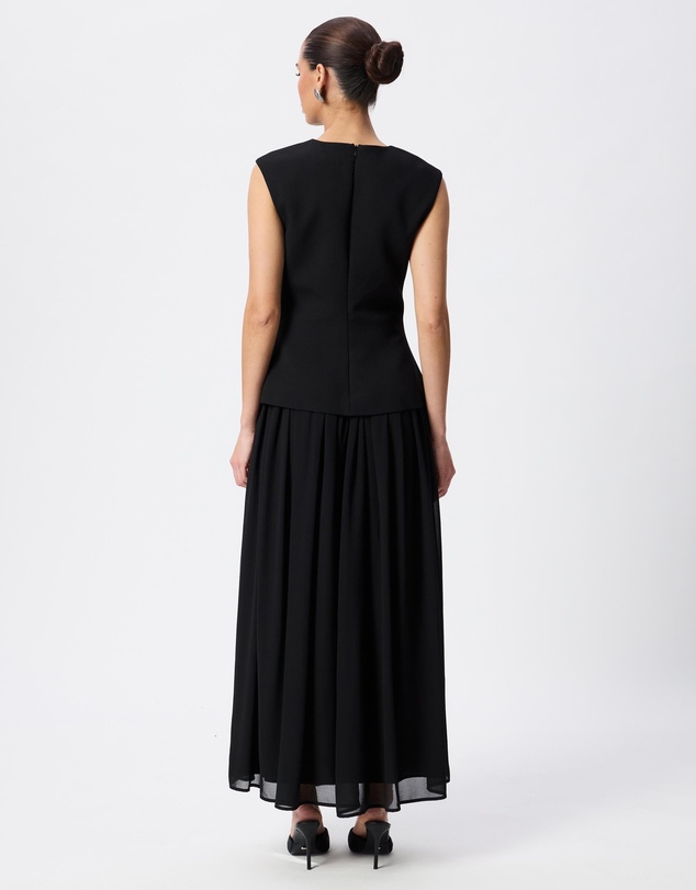 Tussah - Philippa Sleeveless Sheer Skirt Maxi Dress
