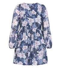 City Chic - Silver Blossom Mini Dress