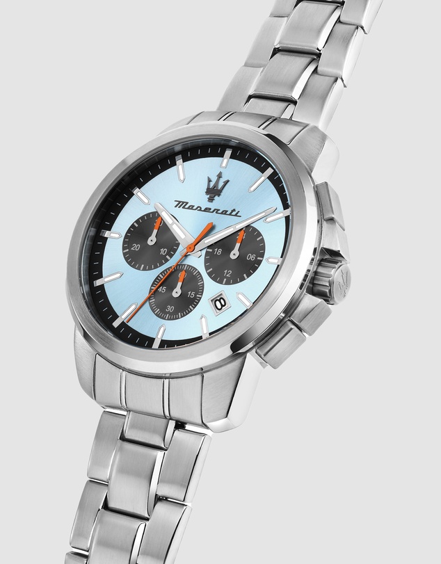 Maserati - Maserati Successo 42mm Chrono Blue Dial Stainless Steel Strap  Watch