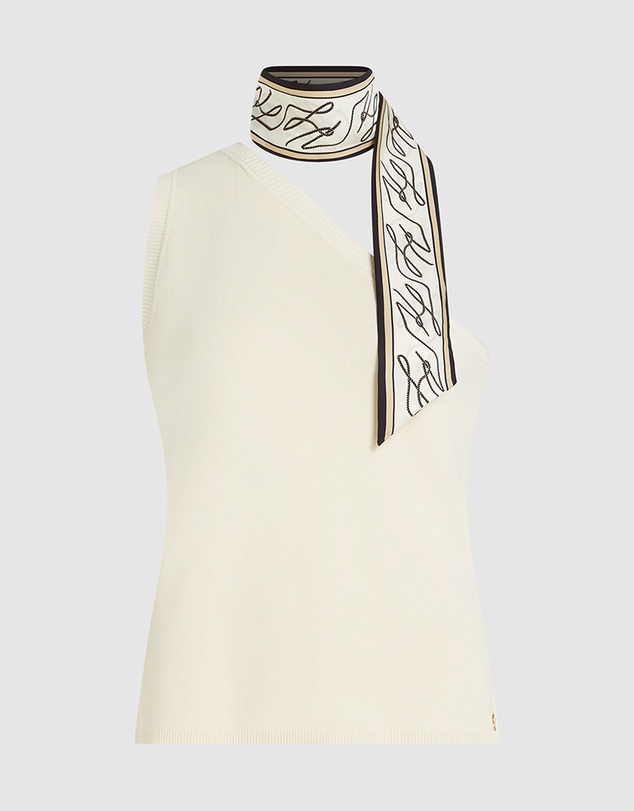 Karl Lagerfeld - Scarf Print Knit Top