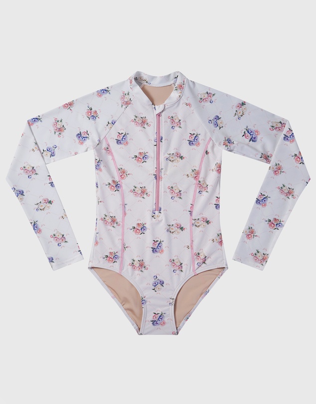 Aqua Blu Kids - Posie Long Sleeve One Piece - Teens