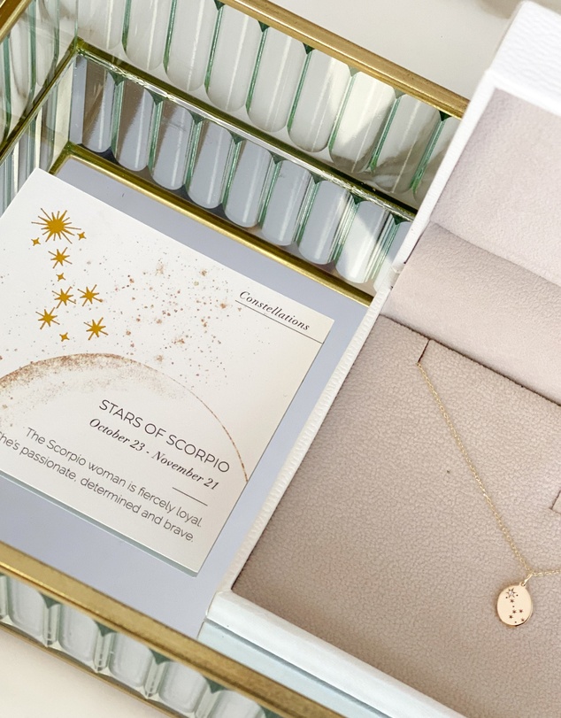 Luna Rae - Solid Gold - Stars of Scorpio Necklace
