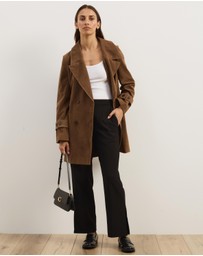 Atmos&Here - Lila Faux Suede Trench Coat