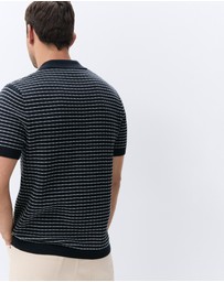 UNISON - Stripe Button Thru Knit