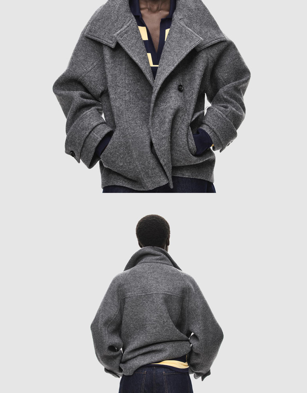M.N.G - Wool Funnel-Neck Coat