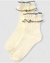High Heel Jungle - Sheer Frilly Socks