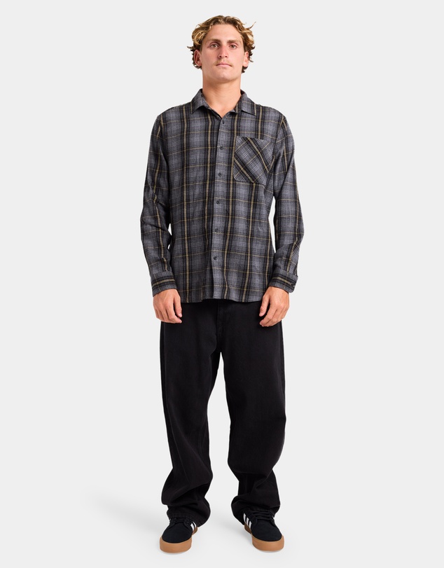 Volcom - Mens Heavy Twills Flannel Long Sleeve Shirt