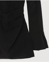Revibe - Repaired Shona Joy Oakley Strapless Draped Mini Dress - AU 8