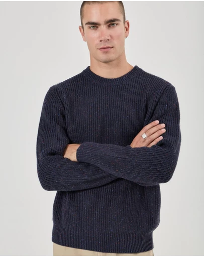 Rolla's - Fishermans Tweed Crew - Navy