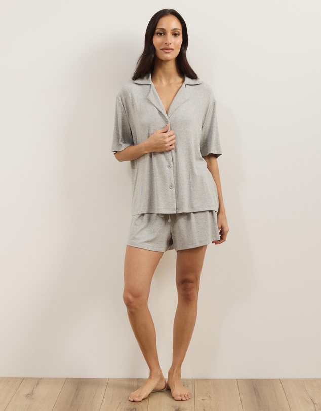 Atmos&Here - Darcey Soft Ribbed Short Sleeve Pyjama Set