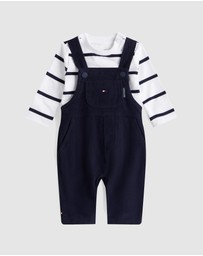 Tommy Hilfiger - Corduroy Dungarees & Long Sleeve Top Set - Babies