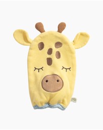 Living Textiles - Organic Bath Mitt - Wild Safari/Giraffe