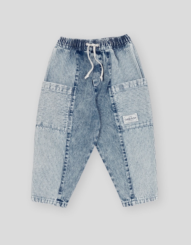 Goldie + Ace - Kit Pinstripe Denim Pocket Pants - ICONIC EXCLUSIVE - Babies-Kids