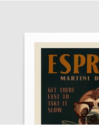 Olive et Oriel - Art Deco Espresso Martini Drinking Sloth by The Whiskey Ginger Art Print