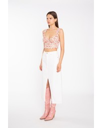 Glamorous - Center Split Denim Midi Skirt