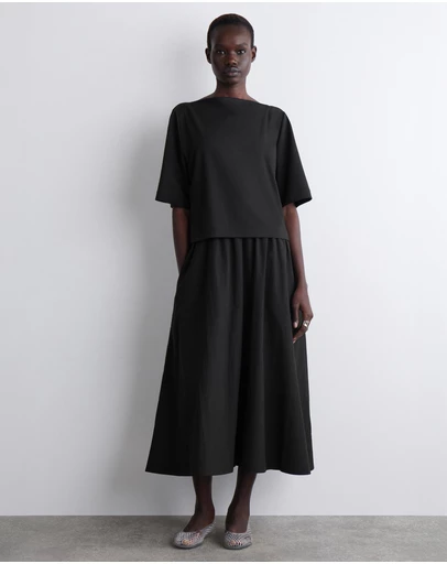 COS - Layered Boat-Neck Midi Dress