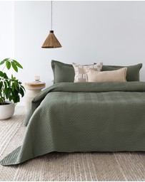 Bambury - Herringbone Embossed Coverlet Set